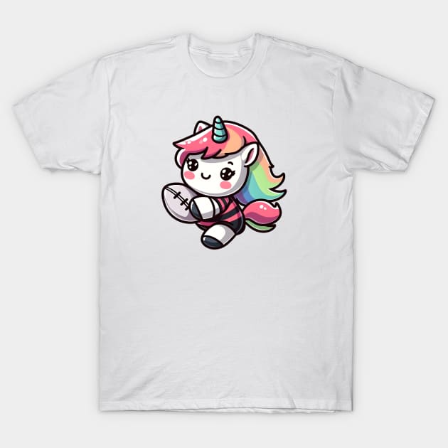 Rugby Unicorn Olympics 🏉🦄 - Tackle the Cuteness! T-Shirt by Pink & Pretty